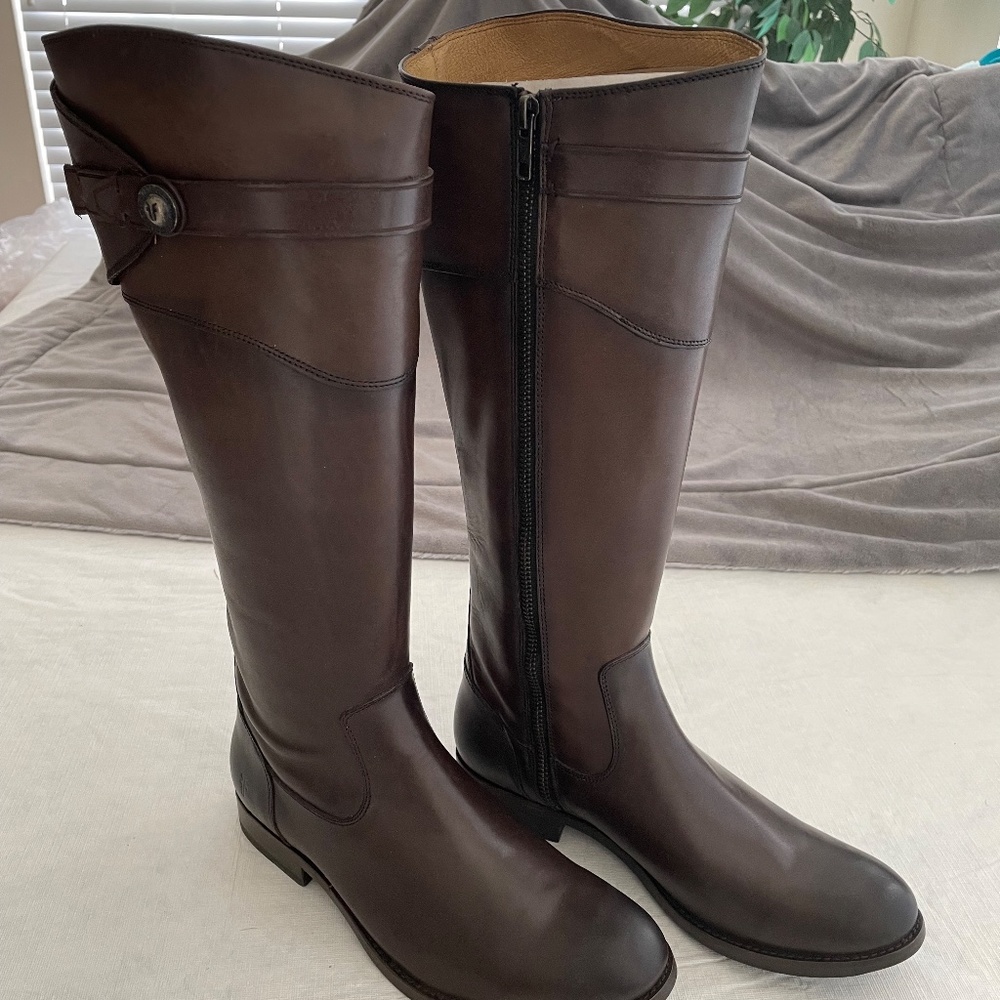 NIB Frye Molly Button Tall Boots DARK 7M NIB